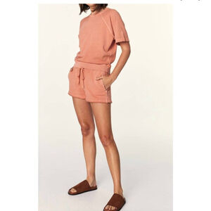 AMO Orange Cotton Sweat Shorts Medium Loungewear